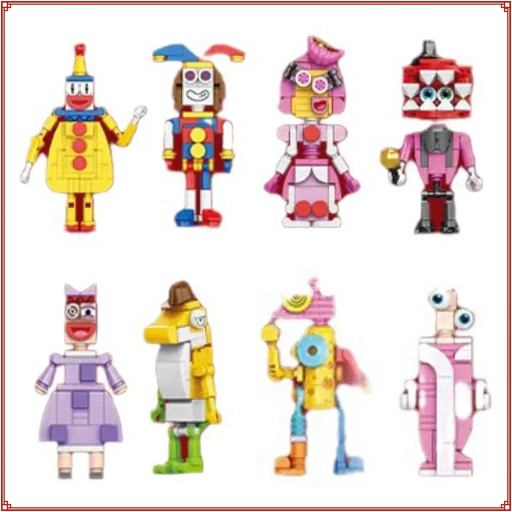 

The Amazing Digital Circus Blocks Animated Characters Pomni Jax Caine Kaufmo Cute Interesting Toy Model Children Decorative Gift