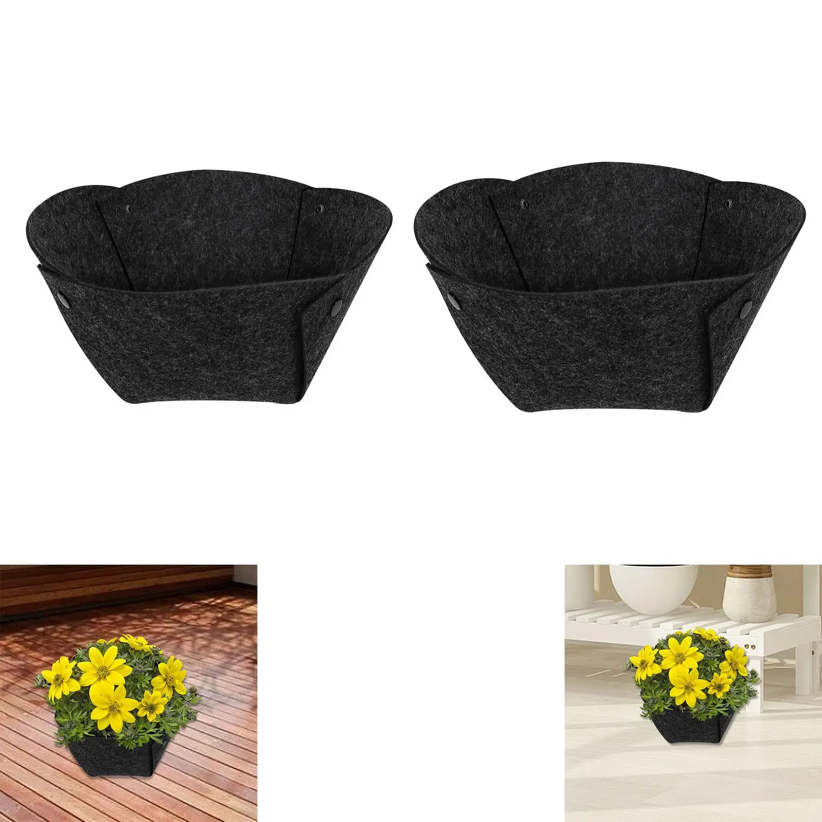 Plant basket insert, felt insert, breathable replacement insert, plant pot