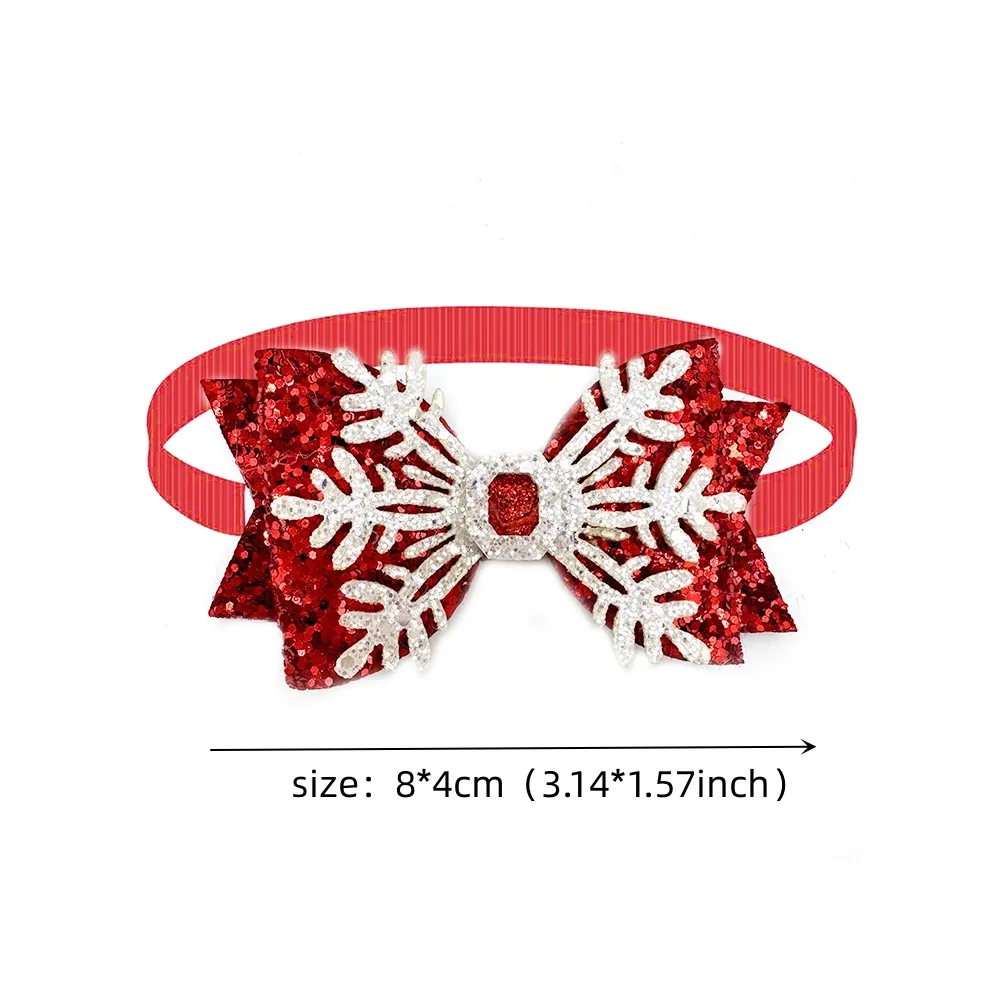 50/30pcs Christmas Bows Exquisite Small Dog Bowtie Fashion Adjustable Pet Dog Bow Tie Neckties for Christmas Dog Grooming Bows