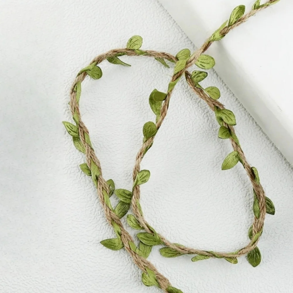 Imagen 3: Cuerda de Yute de 10M/Rollo, Estilo Boho, Simulación de Vid Natural, Cinta de Hojas Artificiales, para Manualidades Vintage, Fabricación de Coronas