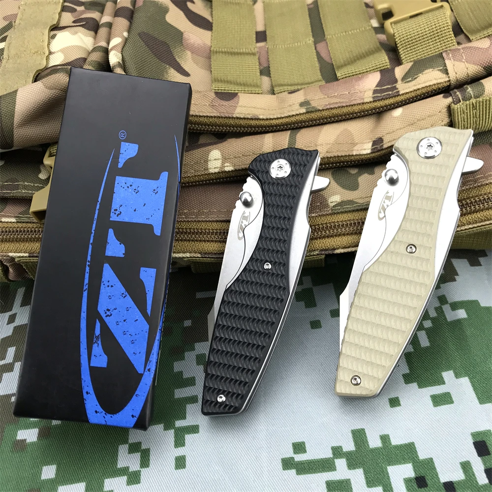 ZT 0393 G10 Knife Outdoor Handle Hunting and Hiking Tactics EDC Pocket Knife Survival Camping Tactics Collection Folding Knife