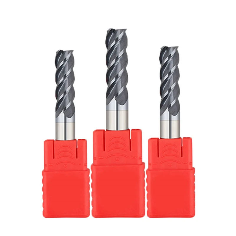 Stainless Steel Carbide end mill 1 2 4 5 6 8 10 12mm 4Flutes Milling Cutter Cutting Iron Cutter CNC Maching Milling Cutter