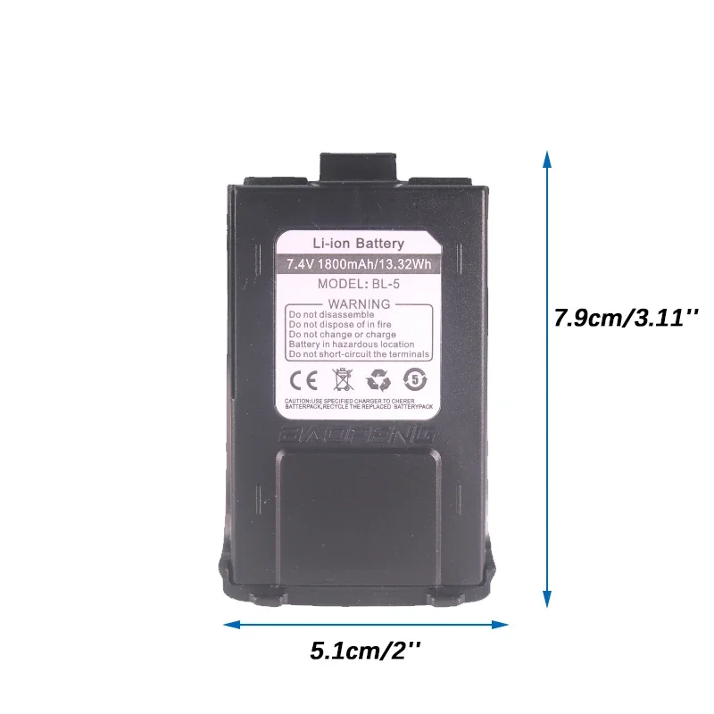 GT-3TP Walkie Talkie Battery 7.4V 1800mAh 3800mAh For Baofeng GT-3 GT3 GT3TP &GT-3 Mark-II III Walkie Talkie Replacement Battery