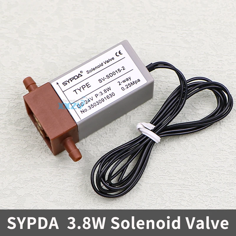 SYPDA 2-Way Solenoid Valve SV-SD015-2 for Gongzheng Wit-color Flora Solvent Printer UV Machine 24V 3.8W Magnetic Valve
