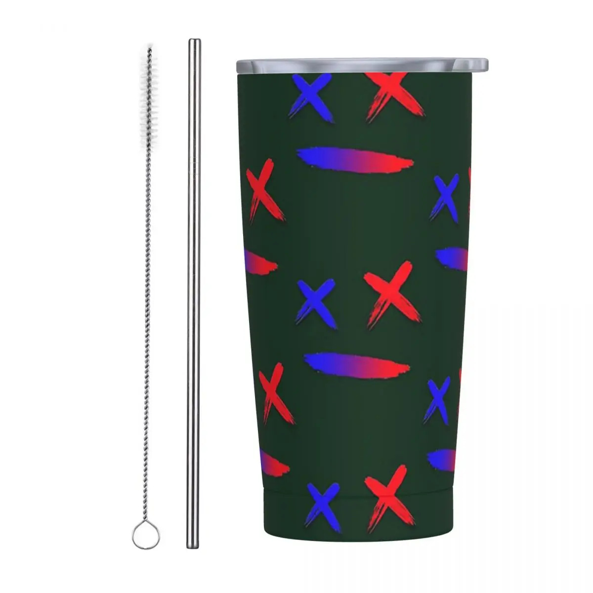 Blink 182 Punk Smile Stainless Steel Tumbler Vacuum Insulated Mugs Thermal Cold Bottle Straws With Lid 20oz