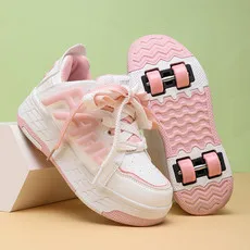 

Kids Roller Skate Shoes Fashion Casual Sports Children 4-Wheels Sneakers for Boys and Girls Gift Nice Footwear