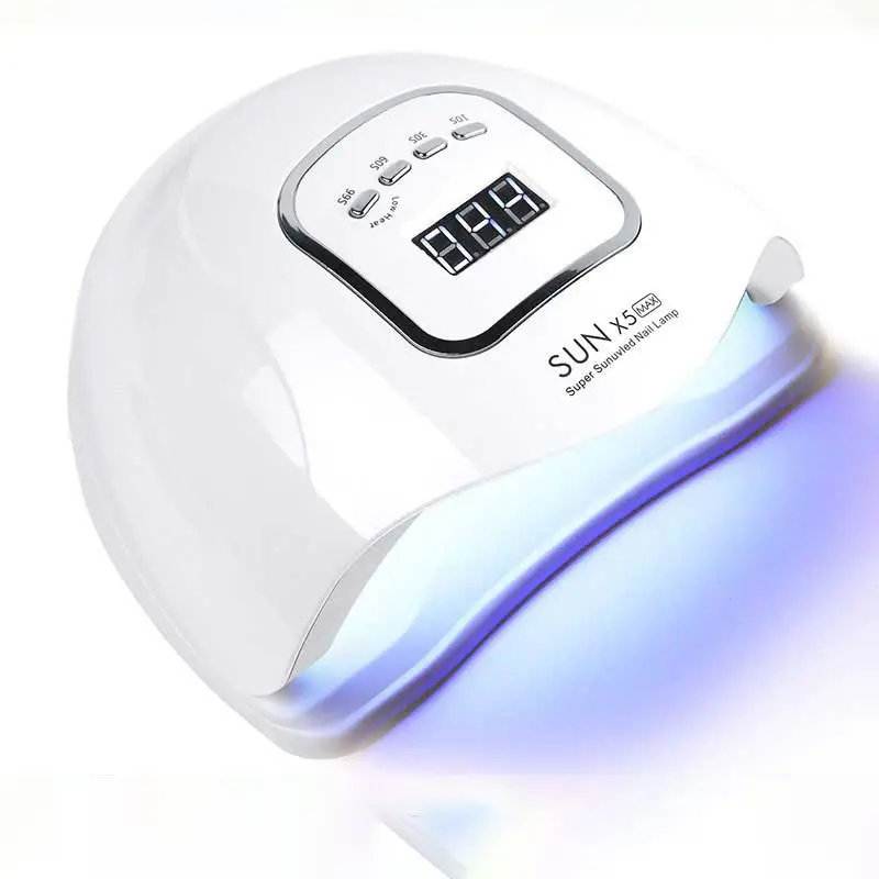Sunx5max 150w uv led lâmpada do prego para secagem rápida gel máquina de fototerapia do prego 45 leds manicure salão ferramenta equipamentos