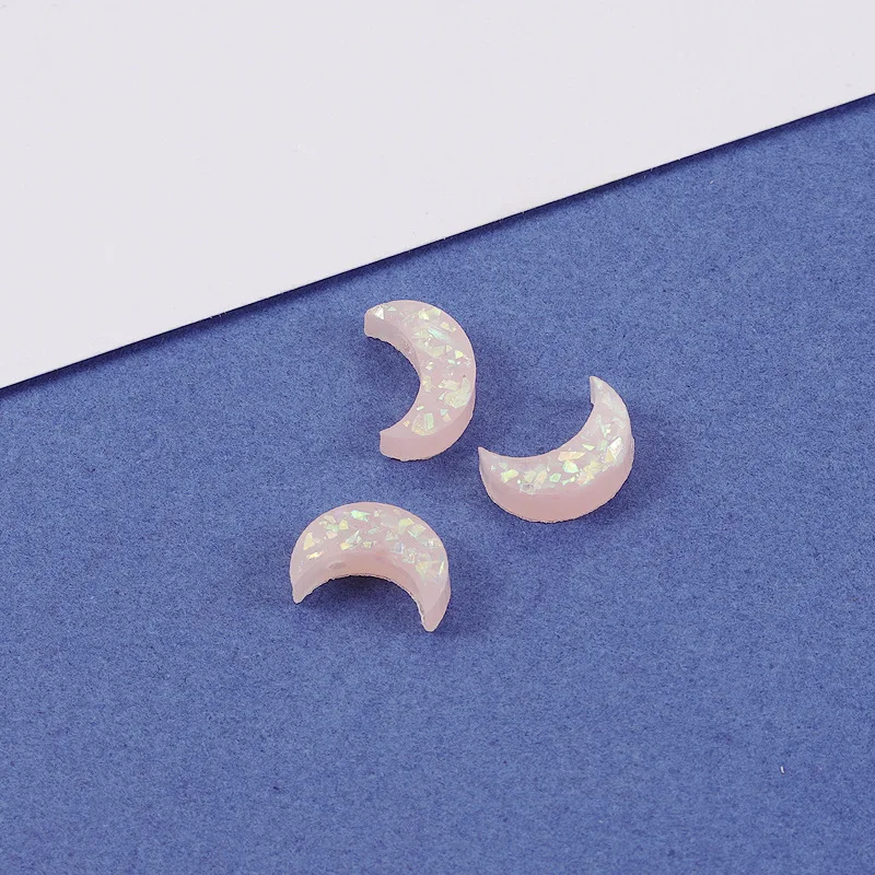 30Pcs/Lot 7*10.5mm Opal Synthetic Fire Opal Moon Beads Opal Bead 1.5mm Hole Charms For DIY Necklace Bracelet Jewelry