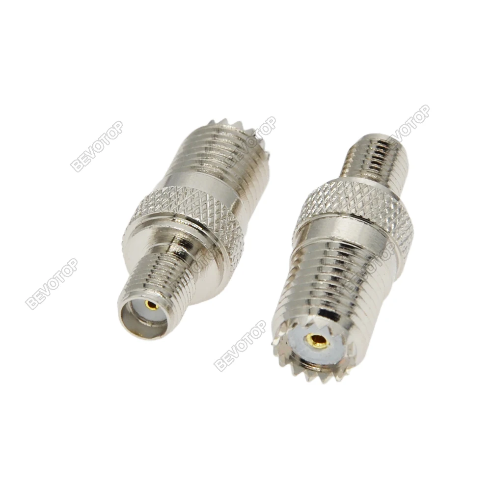 1PCS SMA Female to Mini UHF Female jack SO-239 Straight RF Connector RF Adapter 50 Ohm Fast Ship BEVOTOP