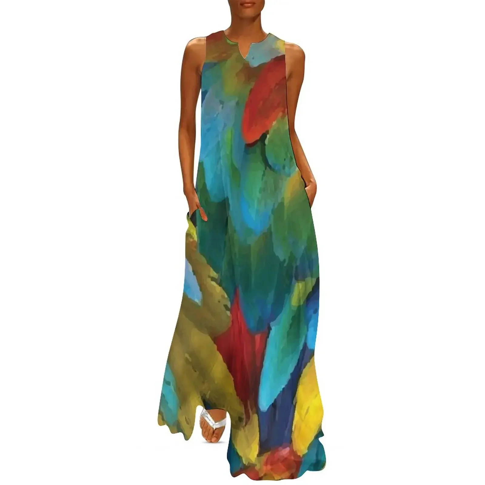 

Parrot Pattern Long Dress dress summer womens clothing fairy dress dresses for special events