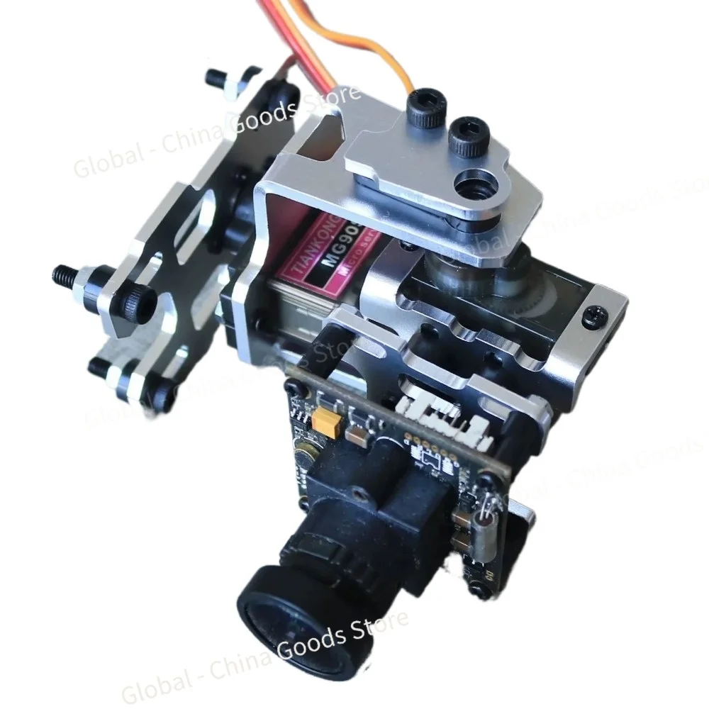 2 Axis Gimbal FPV Gimbal Drone Gimbal with Two Metal Gear Servos for Model Aeroplane Cameras