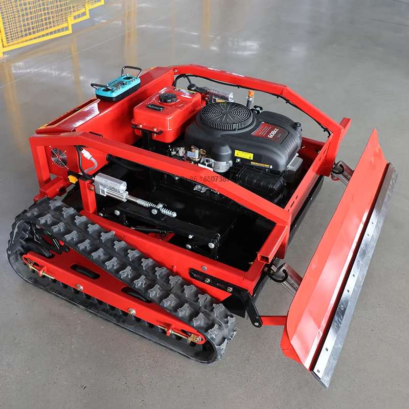 เครื่องกวาดหิมะแบบมีรีโมทคอนโทรลขนาดเล็ก 550 มม. พร้อมที่ตักหิมะ ราคาโรงงาน