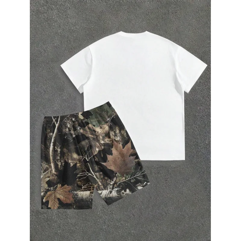 Oversized T-shirt Summer Men's Set New Arrival Goods Y2k Clothes Man Clothing Mens 2 Piece Sets Free Shipping Safari Suit Man