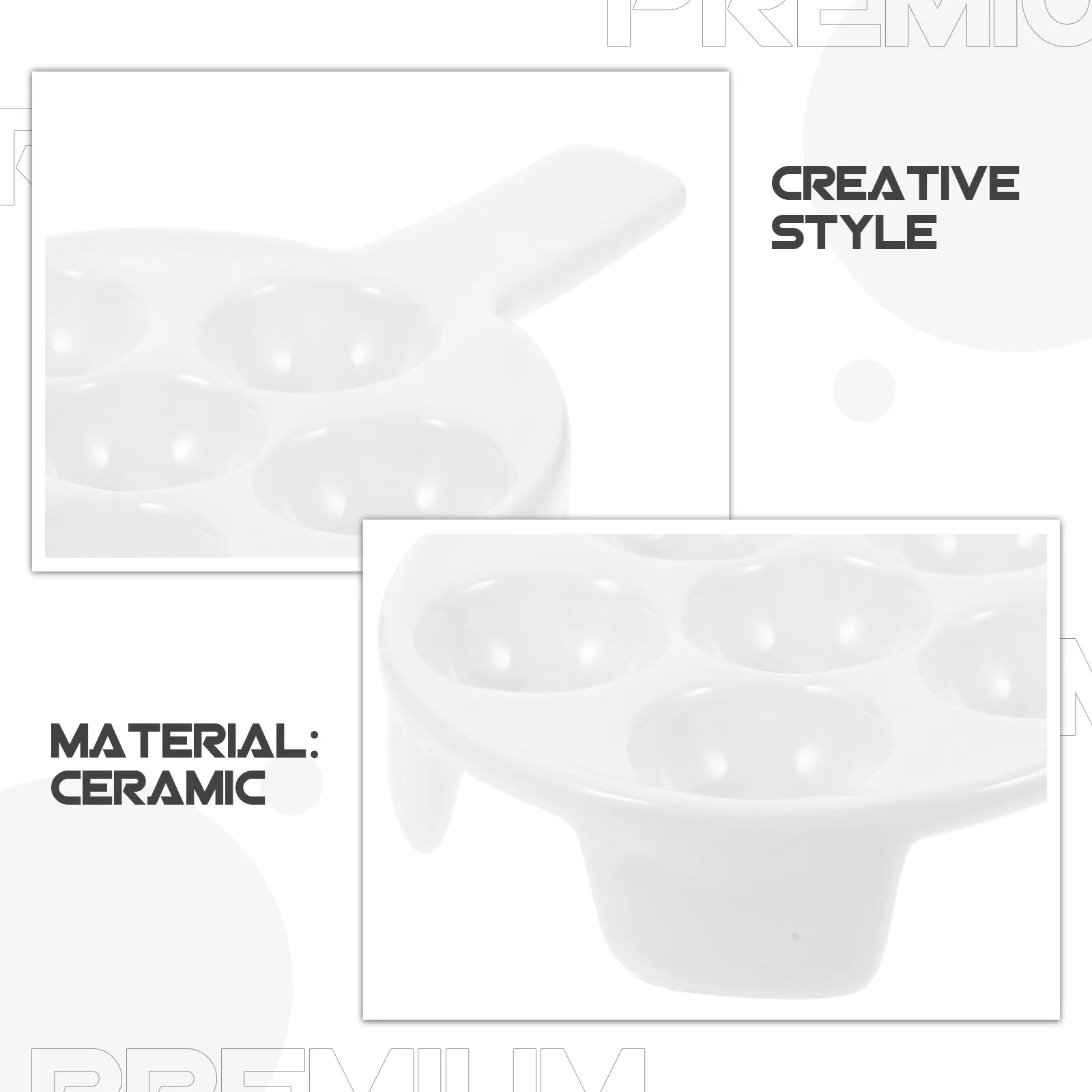 Ceramic Escargot Serving Dish French Style Porcelain Snail Plate Grooves for Even Cooking Oven Safe Baking Dish