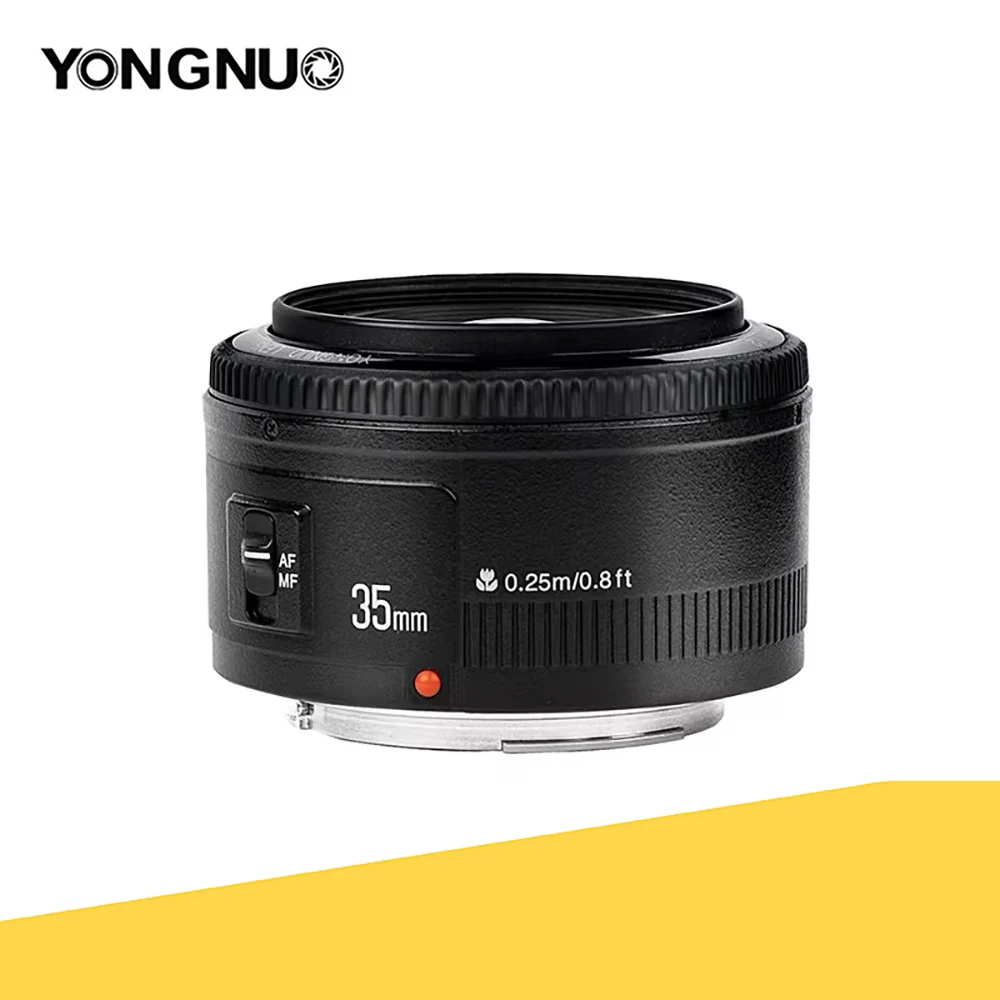 YONGNUO YN35mm F2.0 Large Aperture Lens Wide-Angle Auto Fixed Focus Lens for Canon 60D 5D3 600D 500D 400D 650D DSLR Cameras