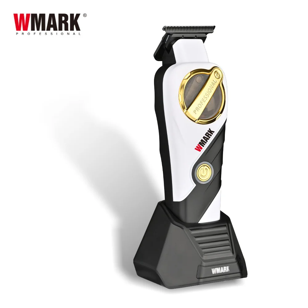 WMARK NG-9213W with Base Magnetic Levitation 9000RPM Motor Professional Cordless Hair Clipper Engraving Barber Shears DLC Blade