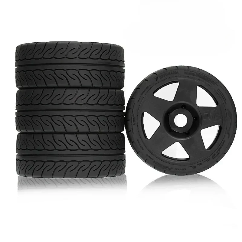 

4pcs 110mm 1/7 1/8 RC Rally Off-Road Buggy Tires Wheel 17mm Hex for 1/7 KM Rally WRC Citron C3 MJX Hyper Go 7303 7304