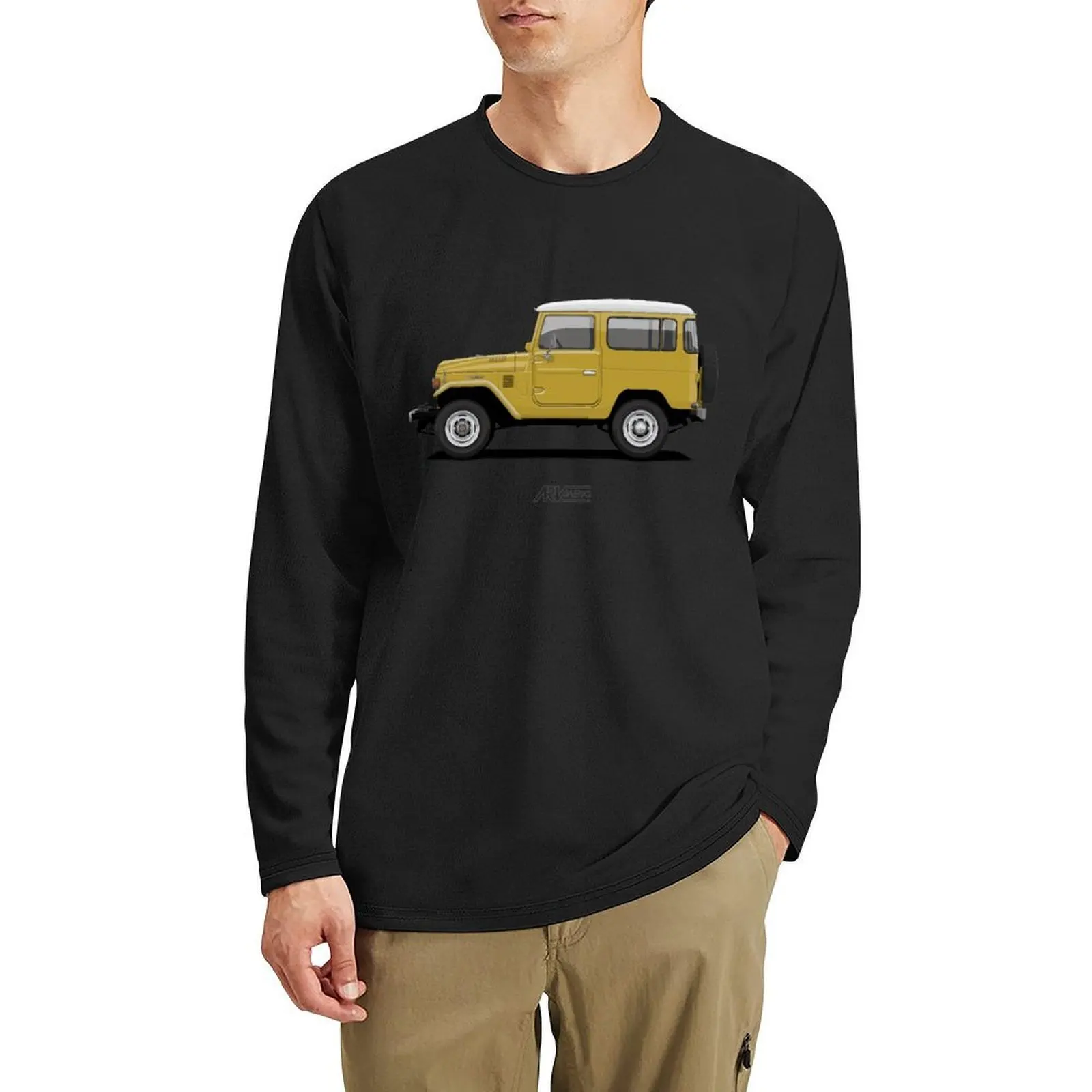 

Land Cruiser FJ40 HardTop Mustard Yellow Long T-Shirt Aesthetic clothing man clothes sweat shirts mens funny t shirts
