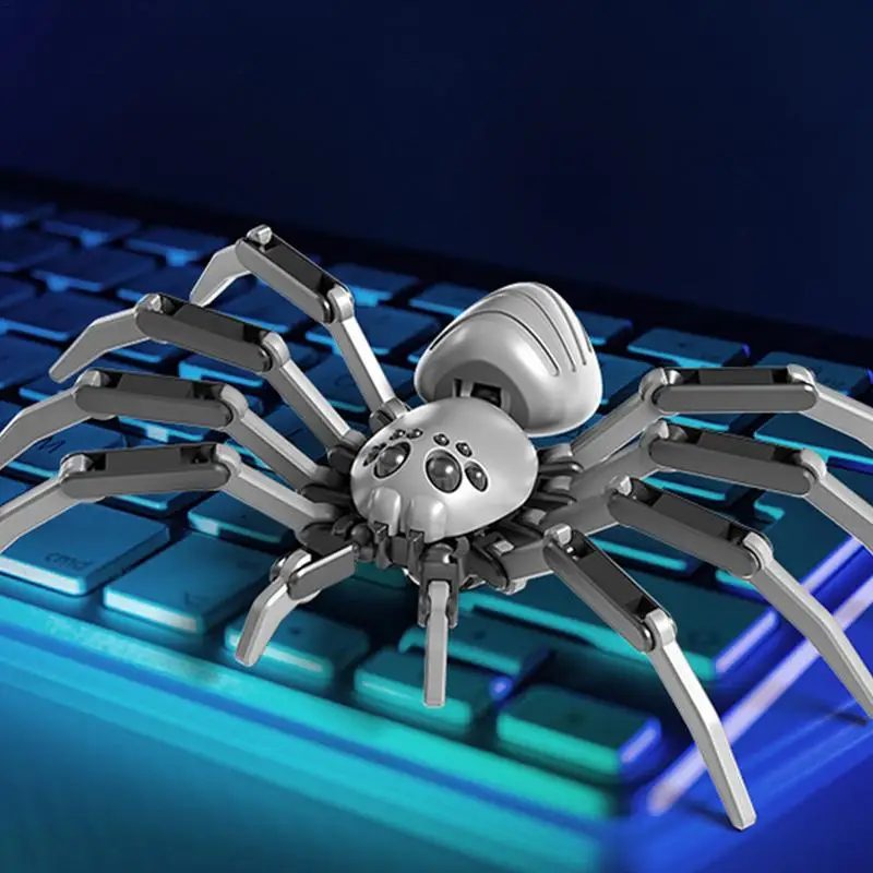 لعبة عنكبوت كبيرة مطبوعة ثلاثية الأبعاد بمفاصل مرنة ، مزحة واقعية ، مخيفة ، شخصيات للمنزل والمكتب