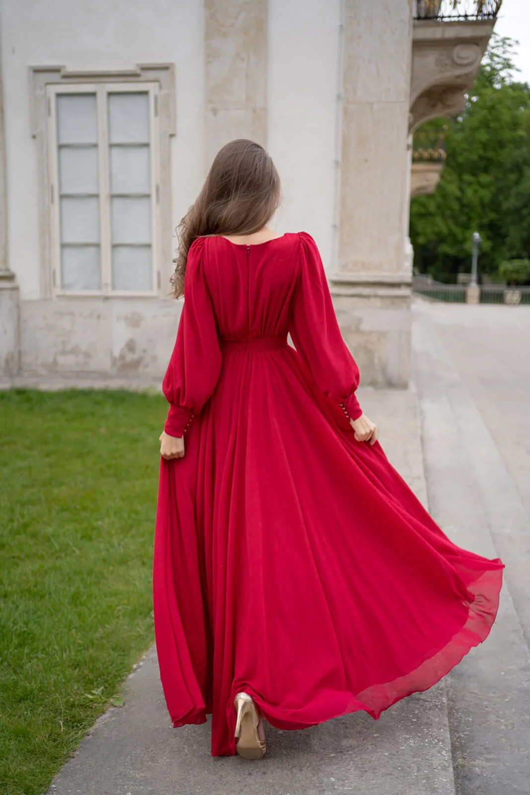 Galajurken Lange Chiffon Feestjurken A-Lijn Formele Gelegenheid Jurken Voor Vrouwen V Nek Vestidos Para Etos Especiales