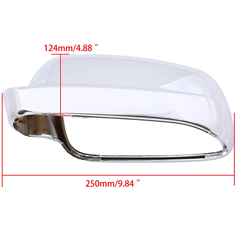 Chrome Car Side Mirror Cover Rear View Mirror Housing for VW Golf 4/R32/GTI/Rabbit 2004 Auto Exterior Shells for MK4 1996-2004