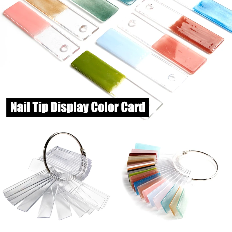 Rechthoek Fake Nail Art Display Swatch UV Gel Nail Tips Kleurenkaart Nagelplaat Sjabloon Plaat Gel Polish Oefen Maken Manicure