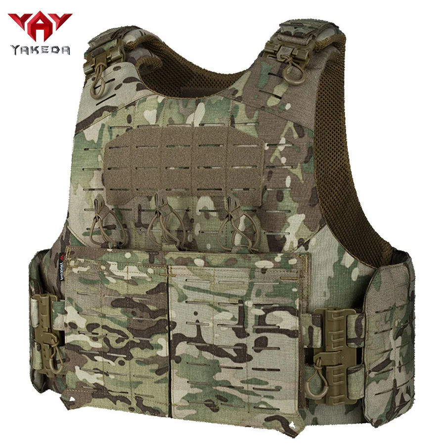 YAKEDA new vest training vest laser cutting PALS system one click quick release protective vest