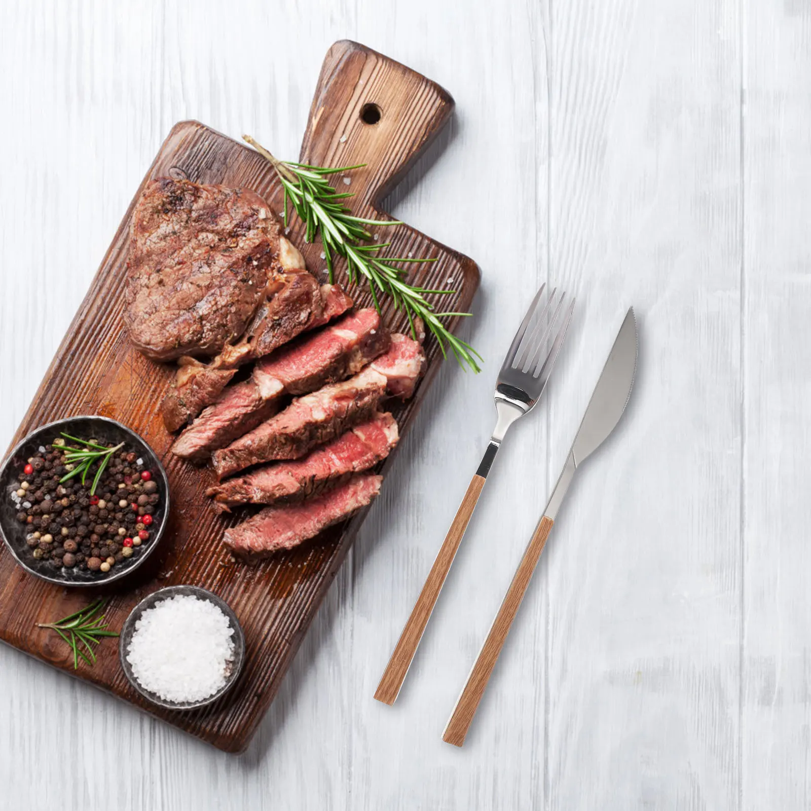 

1Set Knife Fork Spoon Set Stainless Steel Flatware Portable Dinnerware for Home Travel Outdoor Picnic Party Banquet Cake Shop