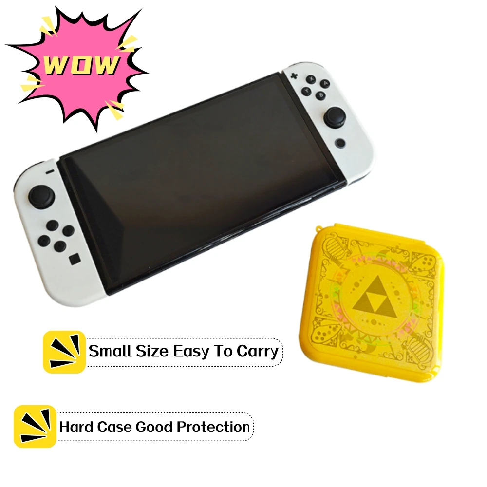 El más nuevo paquete de fundas para tarjetas de juego NS Switch, caja de almacenamiento de cartuchos de juego con 12 ranuras para tarjetas para Switch Lite, accesorios OLED protectores