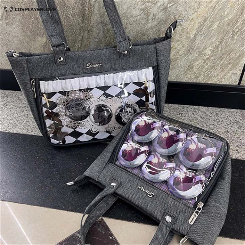2026 Original Japanese Style Large Capacity Work Package Crossbody Square Leather PVC Transparent Ladies Large Capacity Handbag