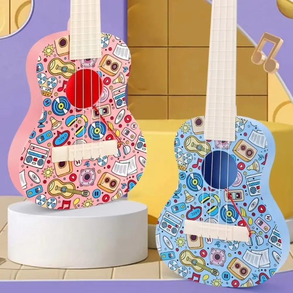 4-saitige Simulation Ukulele Spielzeug Tier spielbar Kinder Gitarre Spielzeug langlebig klassisches Musikinstrument Spielzeug Spielaktivität