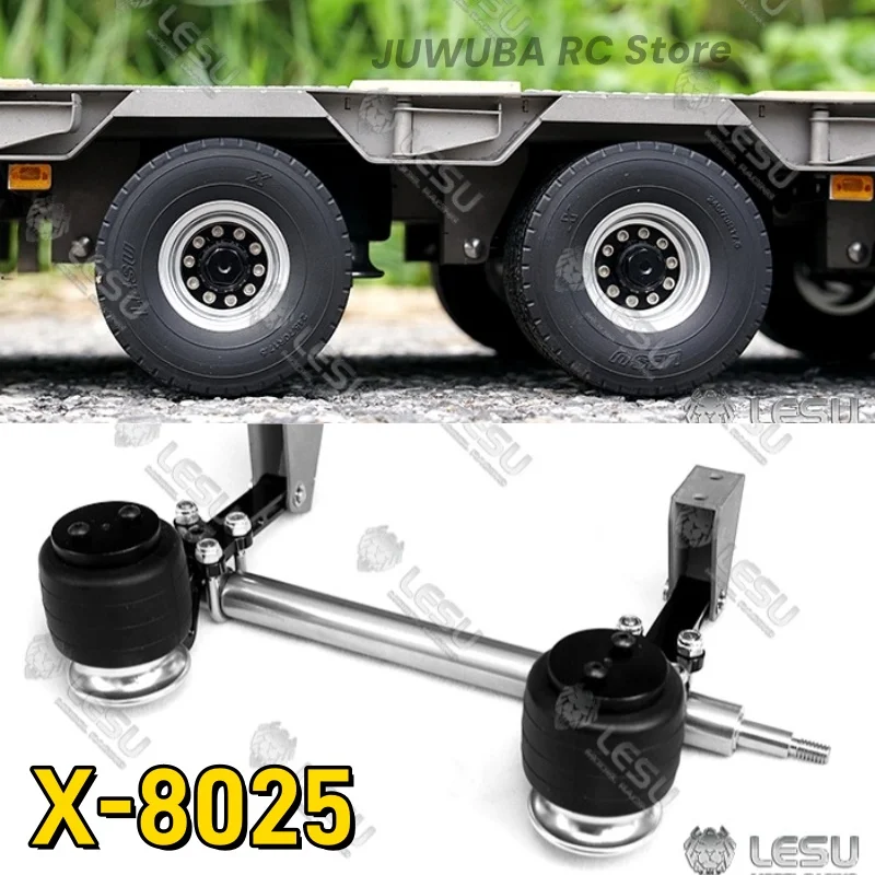 LESU X-8025 1/14 подвеска подушки безопасности без привода для Tamiya LESU 1 14, полуприцеп, радиоуправляемый грузовик, аксессуары с дистанционным управлением, детали
