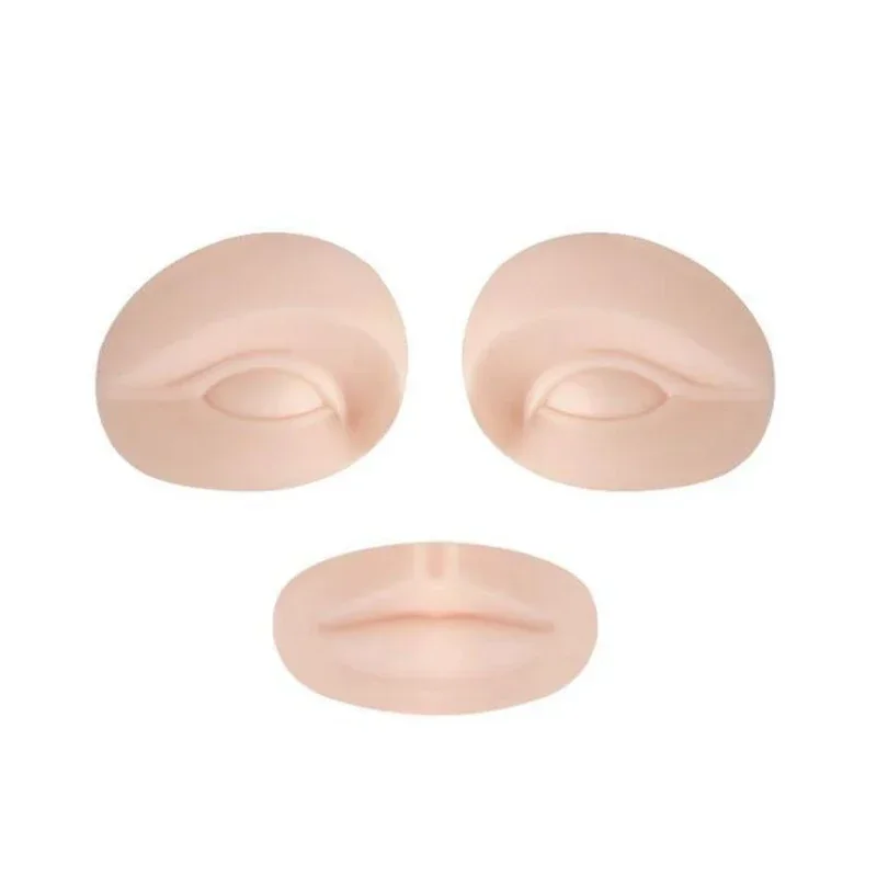 Lip Eye Practice Skin Tattoo Set Permanent Make Up Skin Replacement Soft Silicone Training Mannequin Moulds 2 Eyes 1 Lips