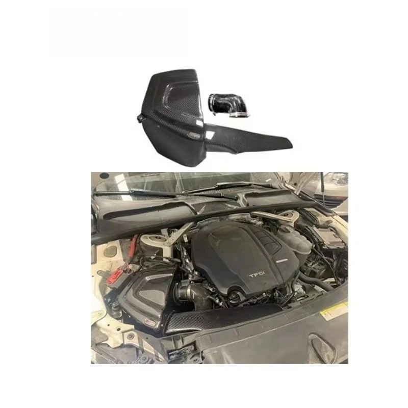 

Original Design Style 100% Dry Carbon Fiber Cold Air Intake System for A4 A5 B9 1.8T 2.0T Low Power