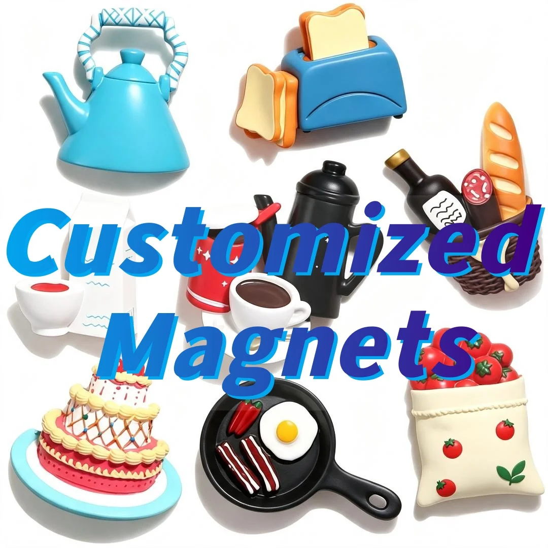 Custom Refrigerator Magnets and Magnetic Refrigerator Magnets 3D PVC Kitchen Food Fridge Magnets Home Kitchen Decoration