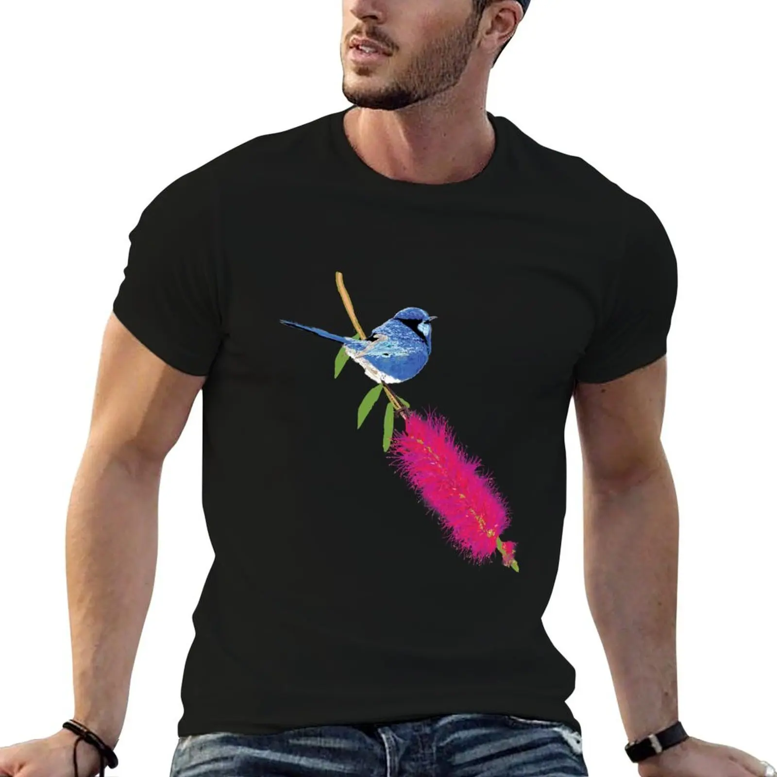 Splendid Fairy-wren by Chrissy Wild T-Shirt Work Utility Chemise à manches courtes