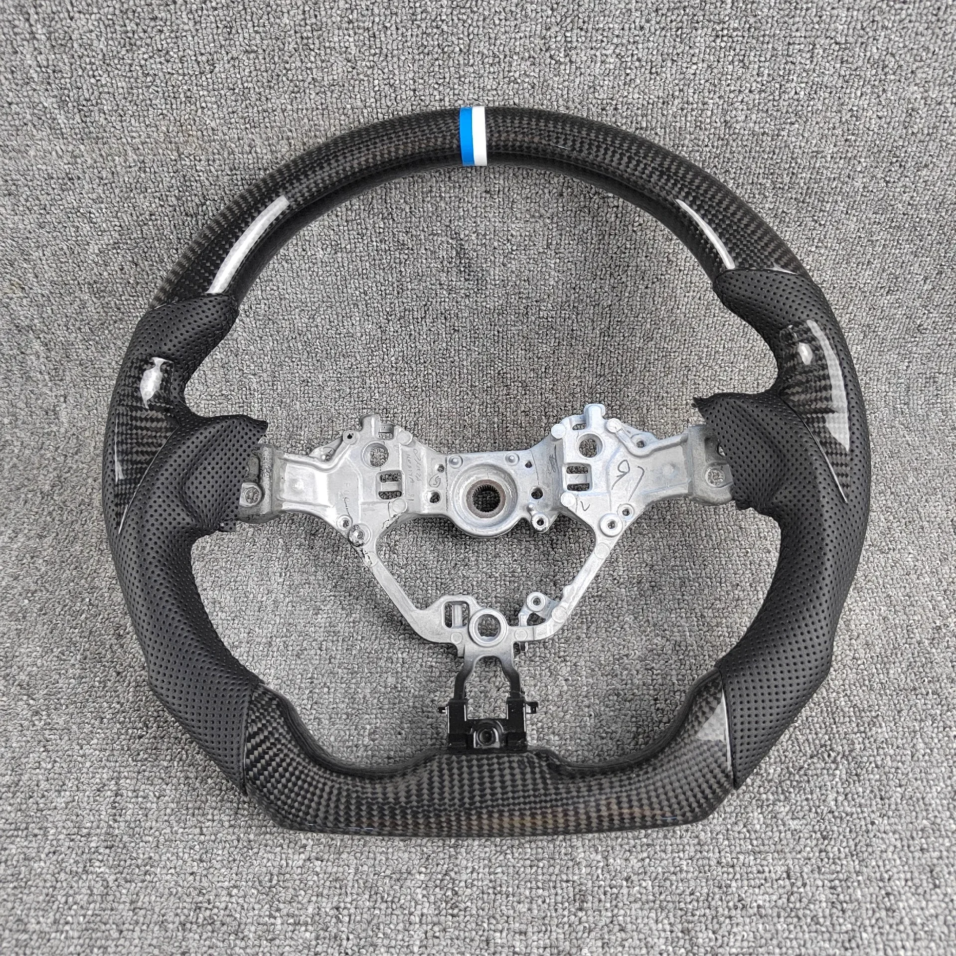 REAL Carbon Fiber Black BLUE Steering Wheel for 2017+ TOYOTA 86 GT86 BRZ