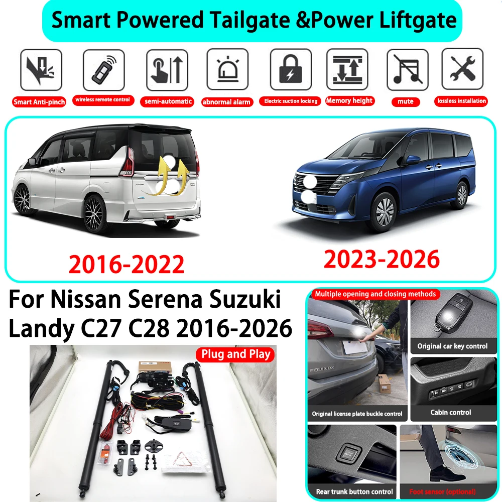 

﻿for Nissan Serena Suzuki Landy C27 C28 2016-2026 Smart Automatic Powered Tailgate Electric Power Tailgate Lift Kit Key Close