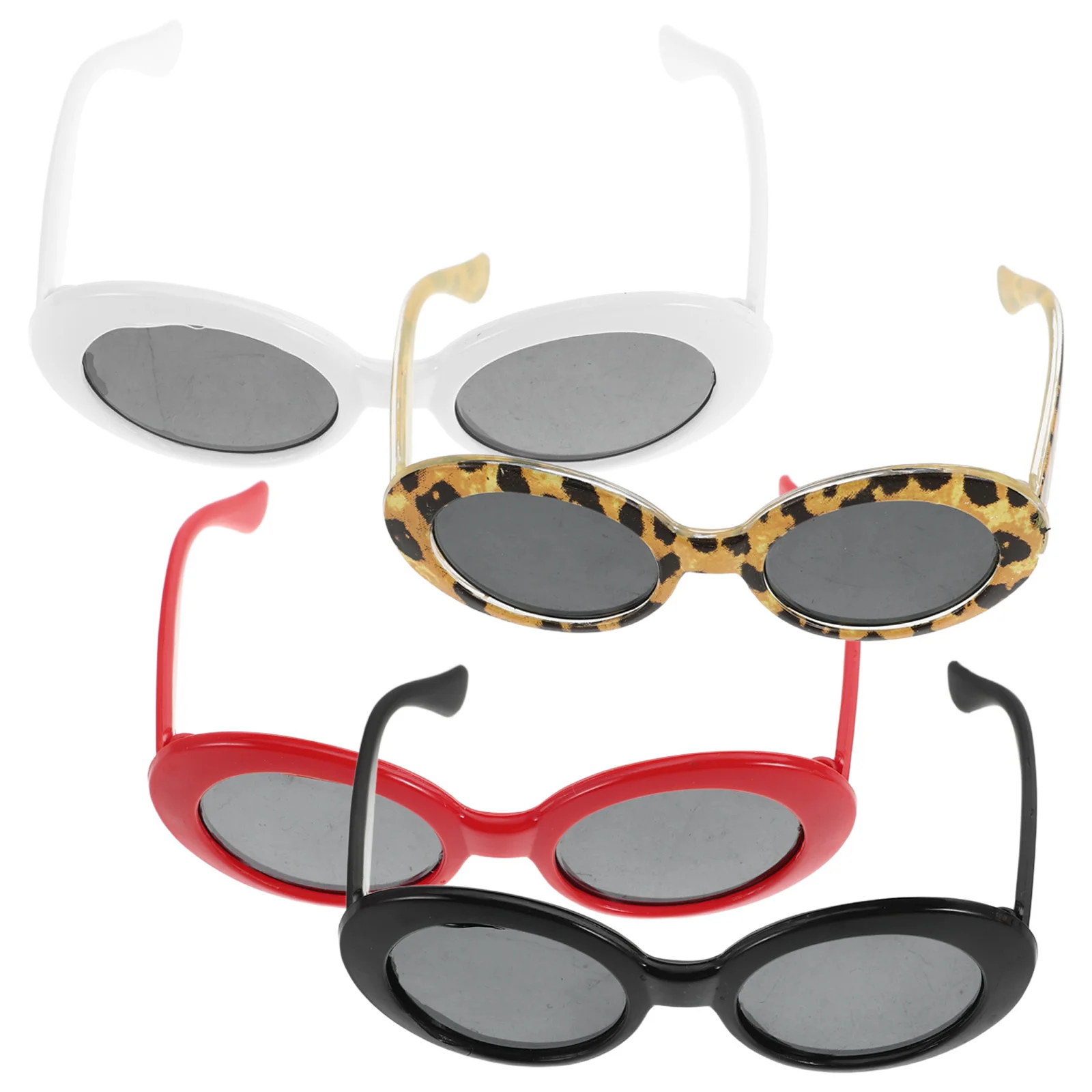 

4pcs Pet Sunglasses For Cats Small Dogs Uv Protection Miniature Animal Spectacle Frames, Cute Cosplay Photo Props, Outdoor