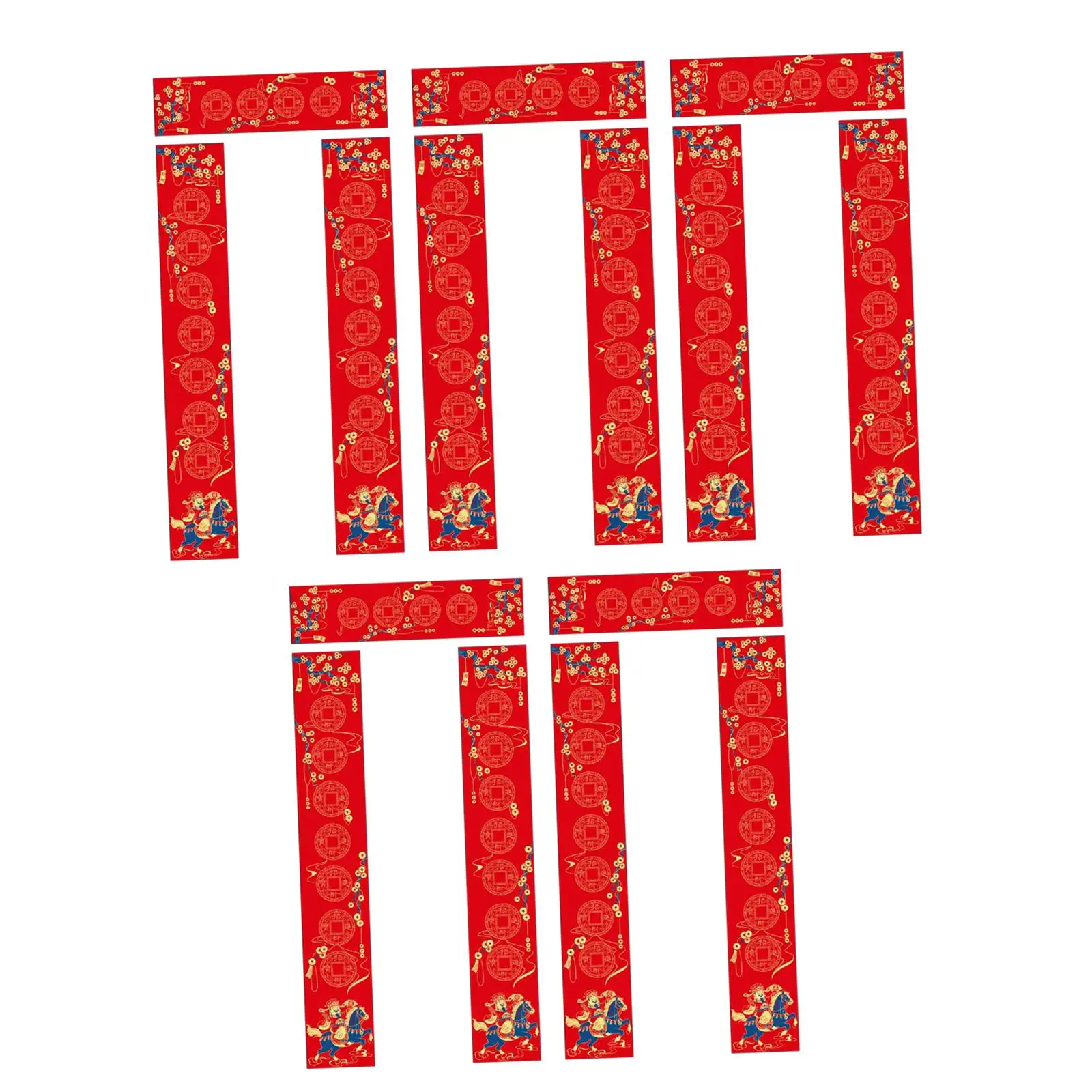 5 Sets DIY Blank Couplet Paper Chunlian Duilian Scrolls Decor for Shop