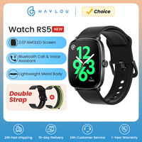 HAYLOU Watch RS5 Smartwatch 2.01'' AMOLED HD Display Bluetooth Call Sport Voice Assistant Blood Sugar Smartwatch & Double Straps