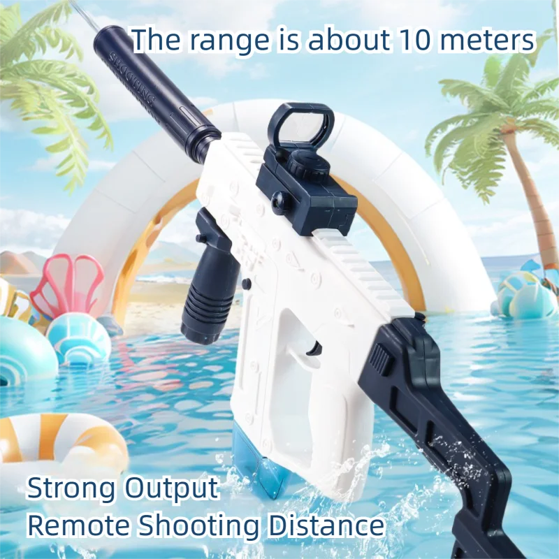 Uzi – pistolet à eau électrique à feu continu à longue épée, deux Magazines, grande capacité, plage en plein air, jouets cadeaux pour garçons et filles