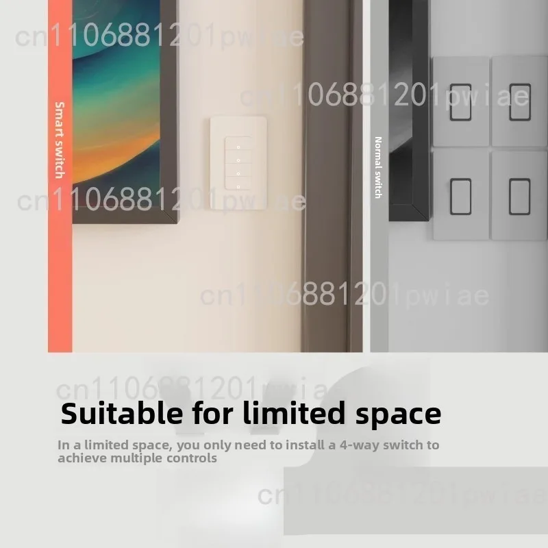 120 type switch, intelligent button switch APP timing voice zero fire single fire no capacitance