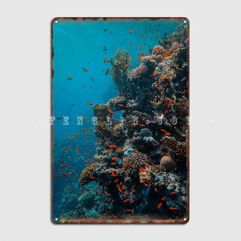 Coral Reef Metal Sign Cinema Garage Kitchen Custom Plaques Tin Sign Poster