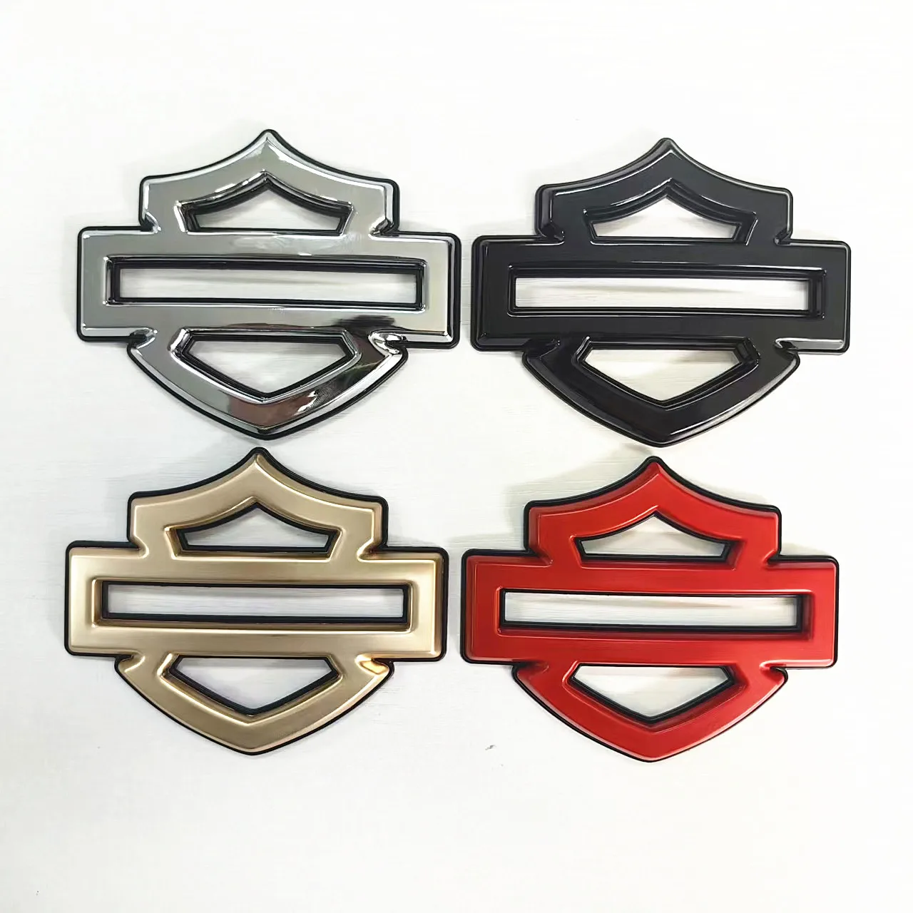 Für Harley Davidson 3D Metall Zubehör Motorrad Aufkleber Emblem Logo Aufkleber Seitenverkleidung Abzeichen Dekoration für Kraftstofftank Aufkleber
