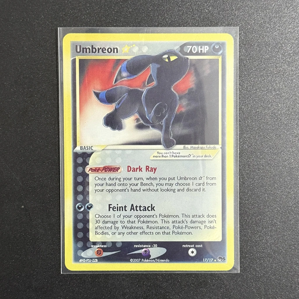 DIY 2007 بوكيمون بوب سلسلة 5 # 17 بطاقة Umbreon المتدرجة من سلسلة Gold Star POP 5 Gem MT بطاقات قابلة للجمع هدية