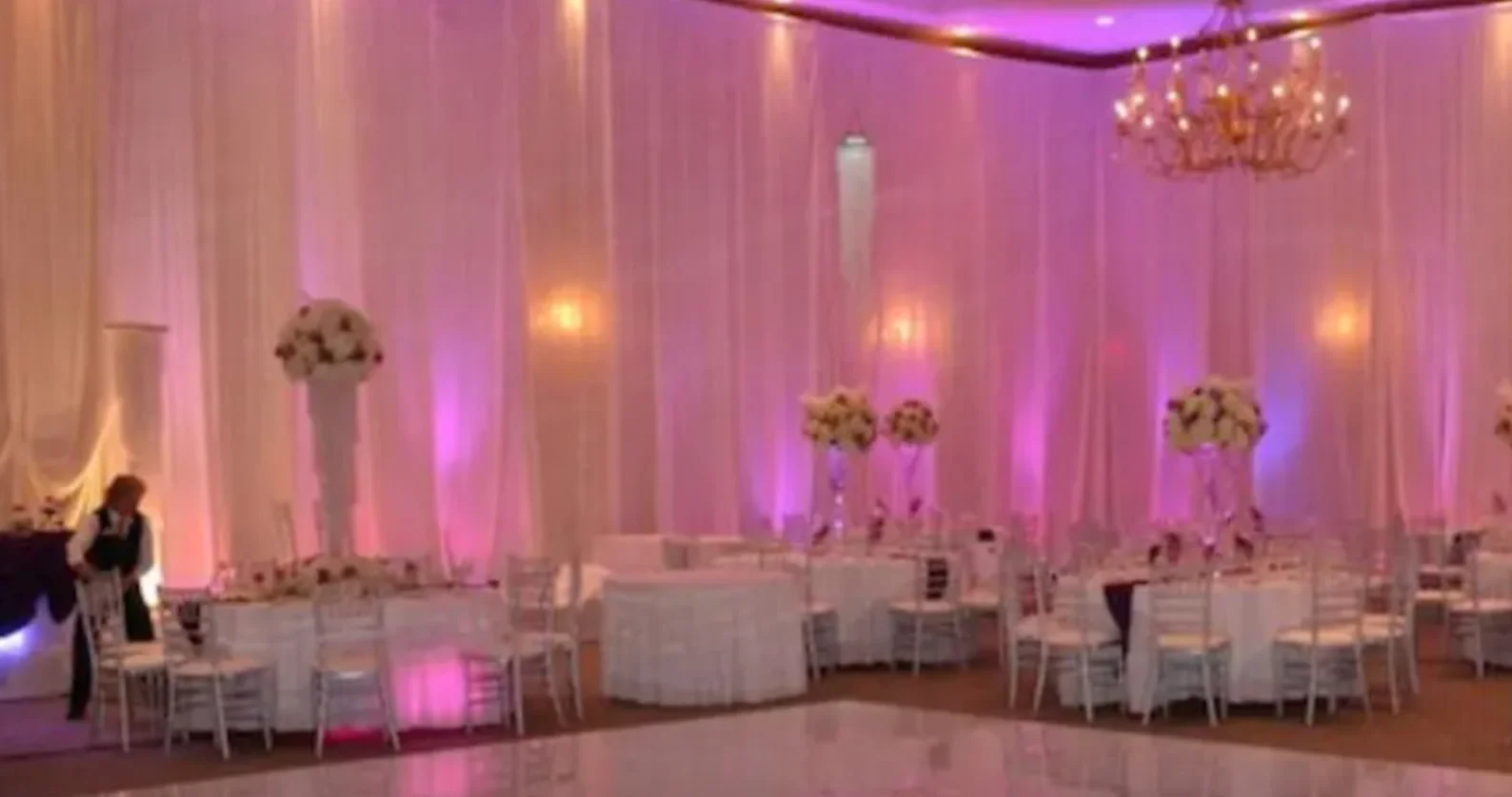 

Custom Size Color Wedding Backdrop Curtain Stage Background Drapery Luxury Pleated Ice Silk Curtains for Event Party Decorations