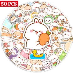 Autocollants Kawaii Carotte Lapin Couple, Matériel de Scrapbooking Étanche, Cahiers, Ordinateur Portable, Bagages, Planche à Roulettes, 10 Pcs, 25 Pcs, 50Pcs