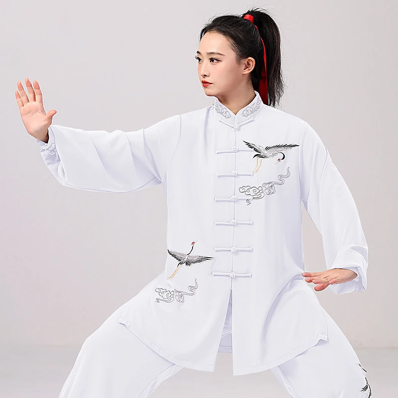 Women's Unisex Tai Chi Suit New Arrival Embroidery Pearl Cotton Martial Arts Baduanjin Performance & Training Wear