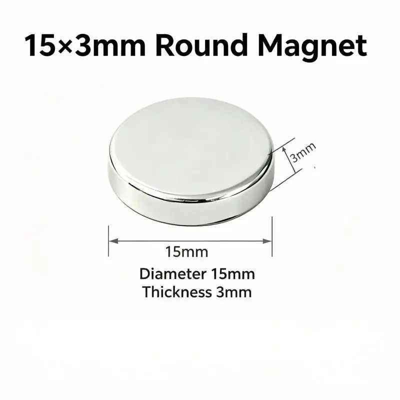 5/10/20/30/50/80pcs 15x3mm Neodymium Disc Magnets Small Round NdFeB Magnet for DIY Craft Office Industrial